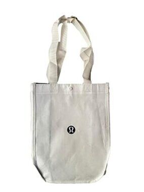 Lululemon New White Shopping Lunch Gym Tote Bag Yoga Dance Tennis Golf Gym